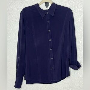 Exofficio Purple Roll Up Sleeves Top Sz XL